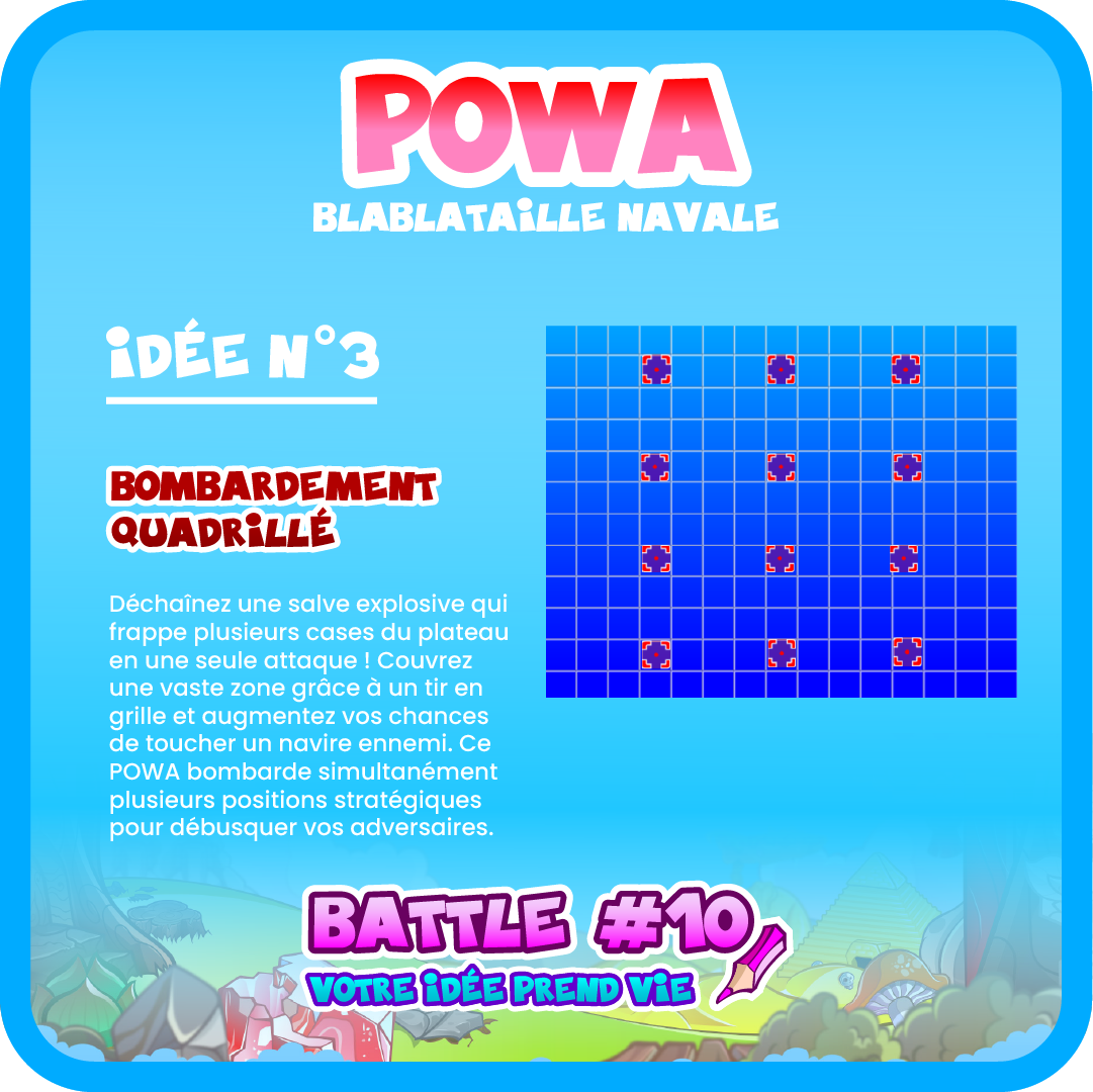 Powa Bombardement quadrillé