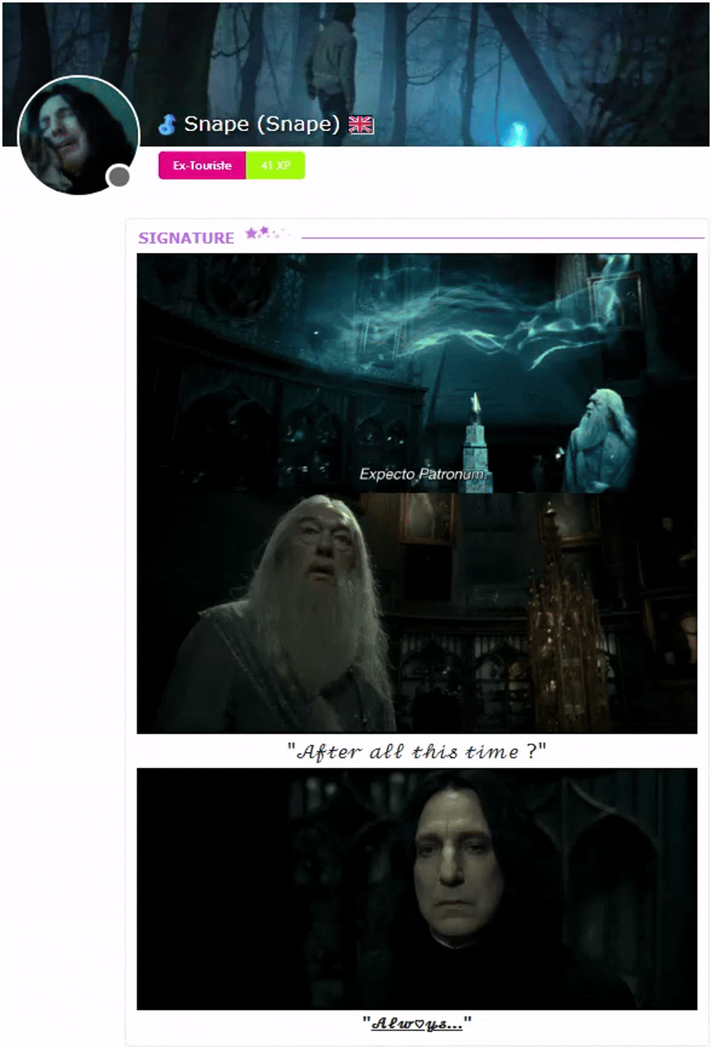 Profil de Snape - Battle #2 - 3ème Place