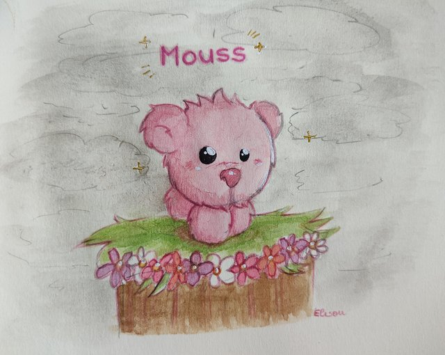 Portrait d'un ourson rose !